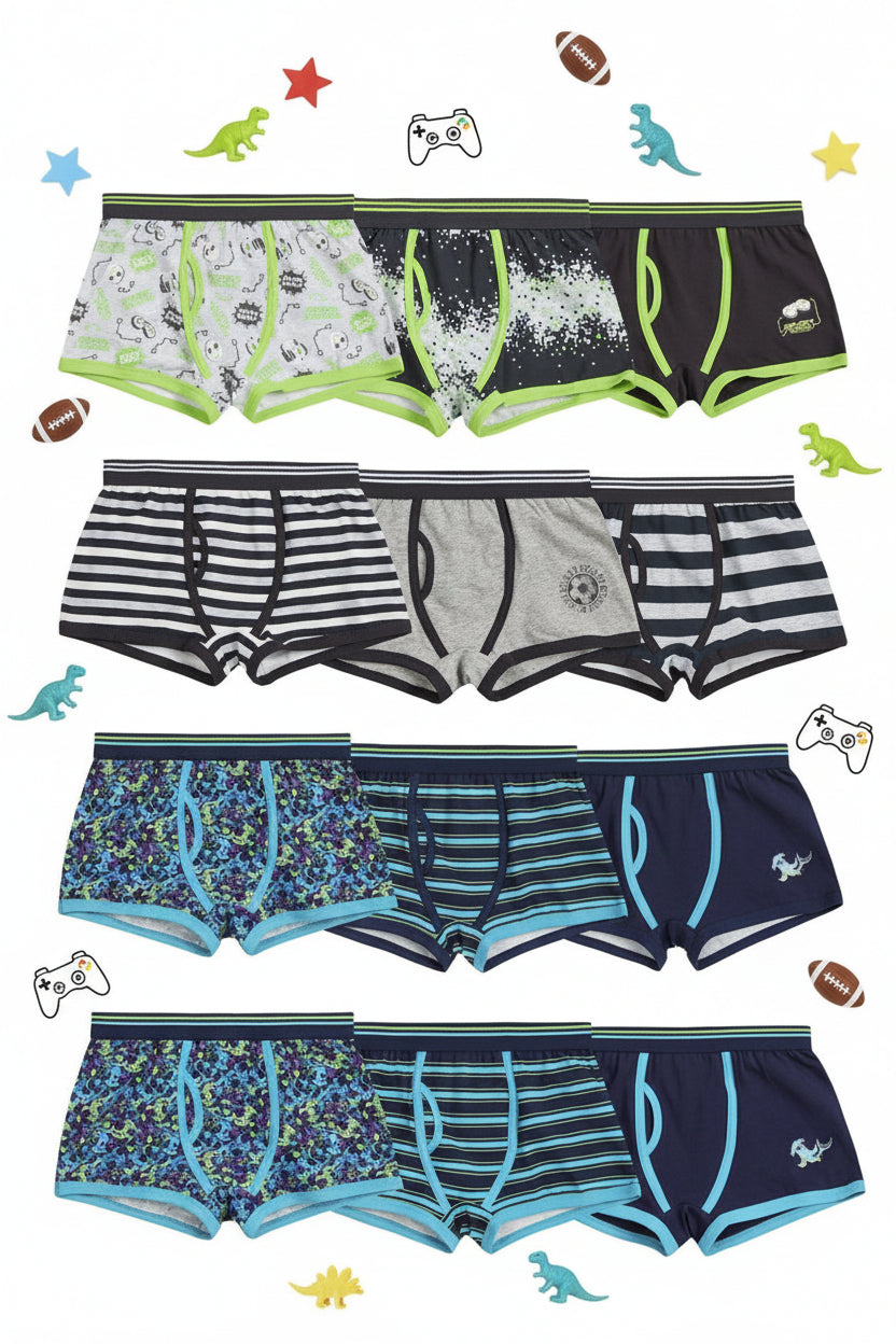 INFANT BOYS 3 PACK TRUNK FIT BOXER SHORTS (2-6 YEARS) (PK12) 14C925