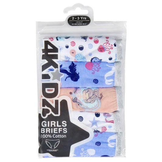 Girls Pack of 5 briefs - Unicorn (2-6yrs) (PK6) 14C913