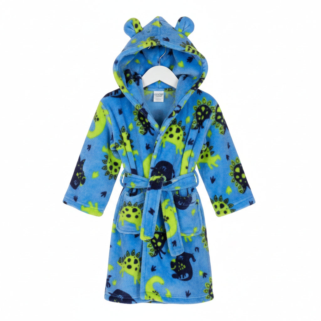 Hooded Dressing Gown Teddy Print (6-24 Months) (PK4) 18C1083