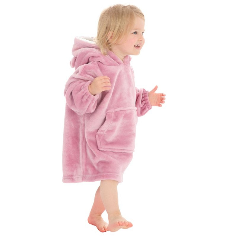 Oversized Plush Hoodie - Dusky Pink (18m-3yrs) (PK4) 18C905