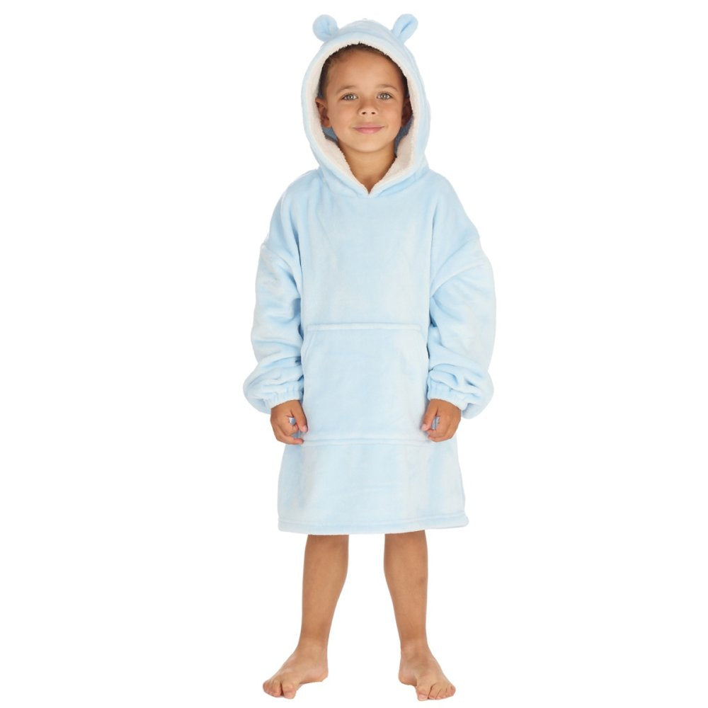 Oversized Plush Hoodie - Sky Blue (3-6yrs) (PK4) 18C999