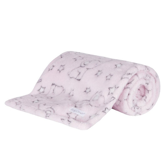 BABY PINK ELEPHANT JACQUARD BLANKET (75 x 90 cm) (PK6) 19C216