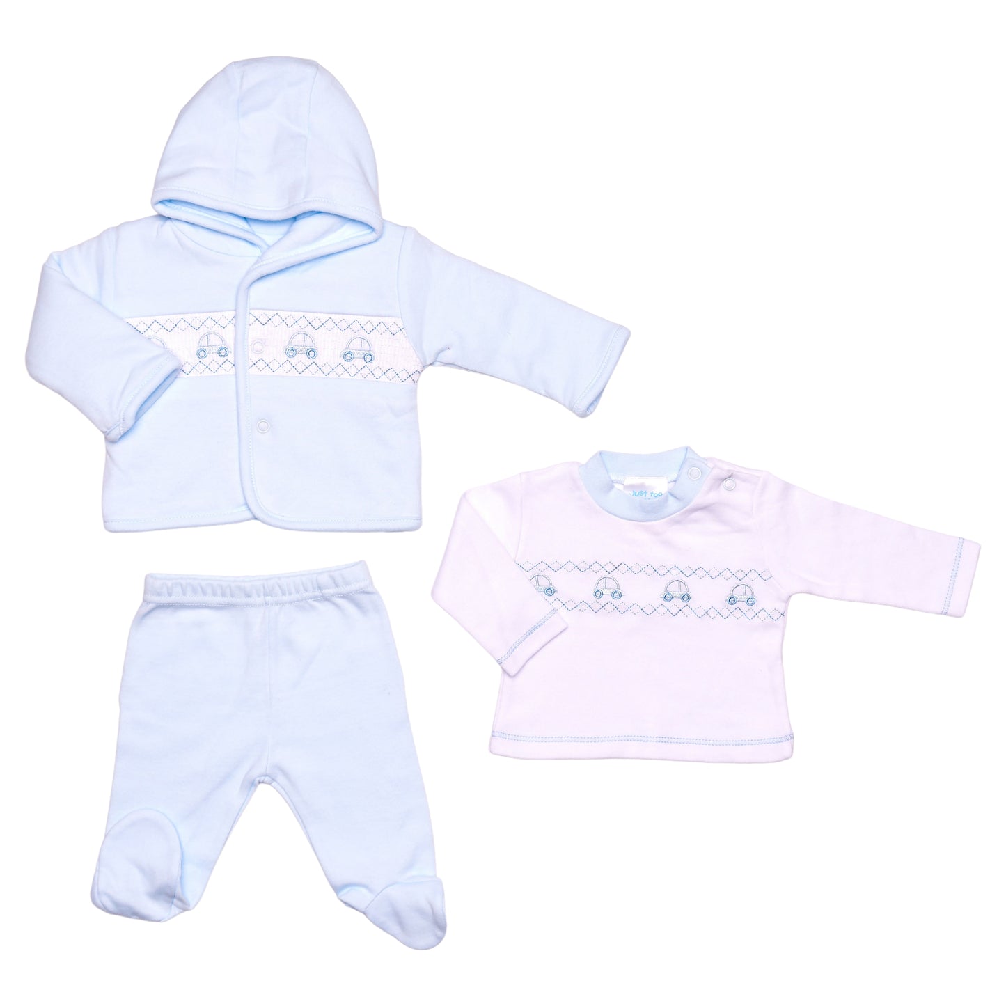 Prem Baby 3pc Reversible Jacket Set - Cars (3-8lbs) (PK12) 40JTC9759