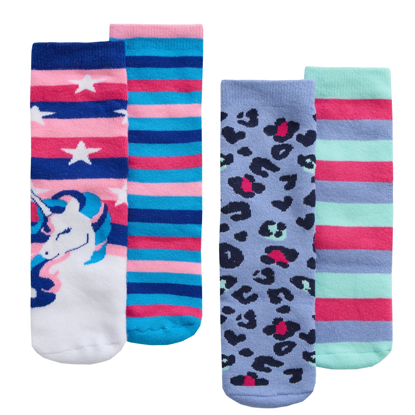 Girls 2pk Boxed Terry Slipper Socks - (PK12) (6-3.5) 43B870