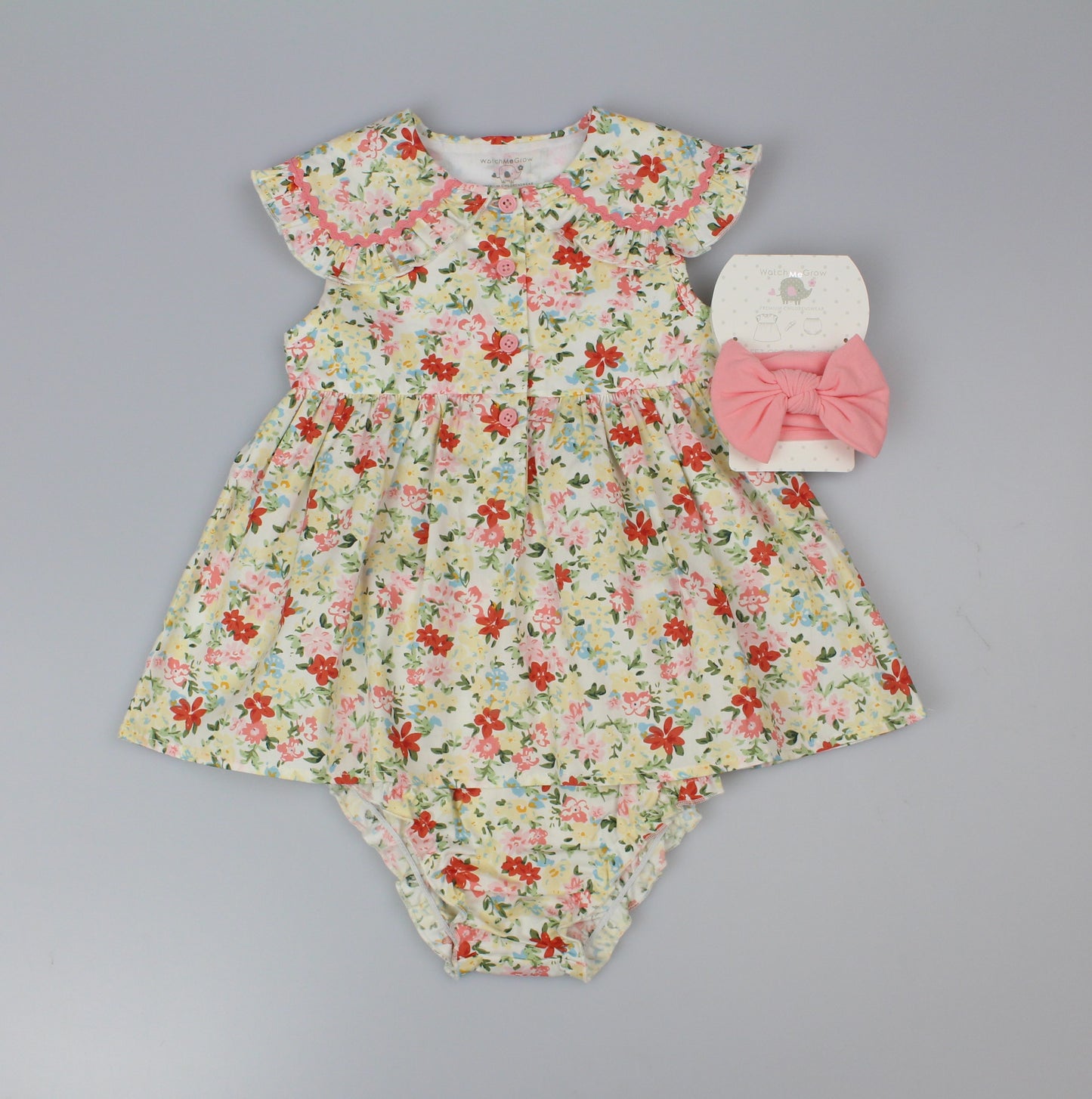 Baby Girls All Over Print Lined Dress, Pant & Headband (1-2 Years) (PK6) J33981