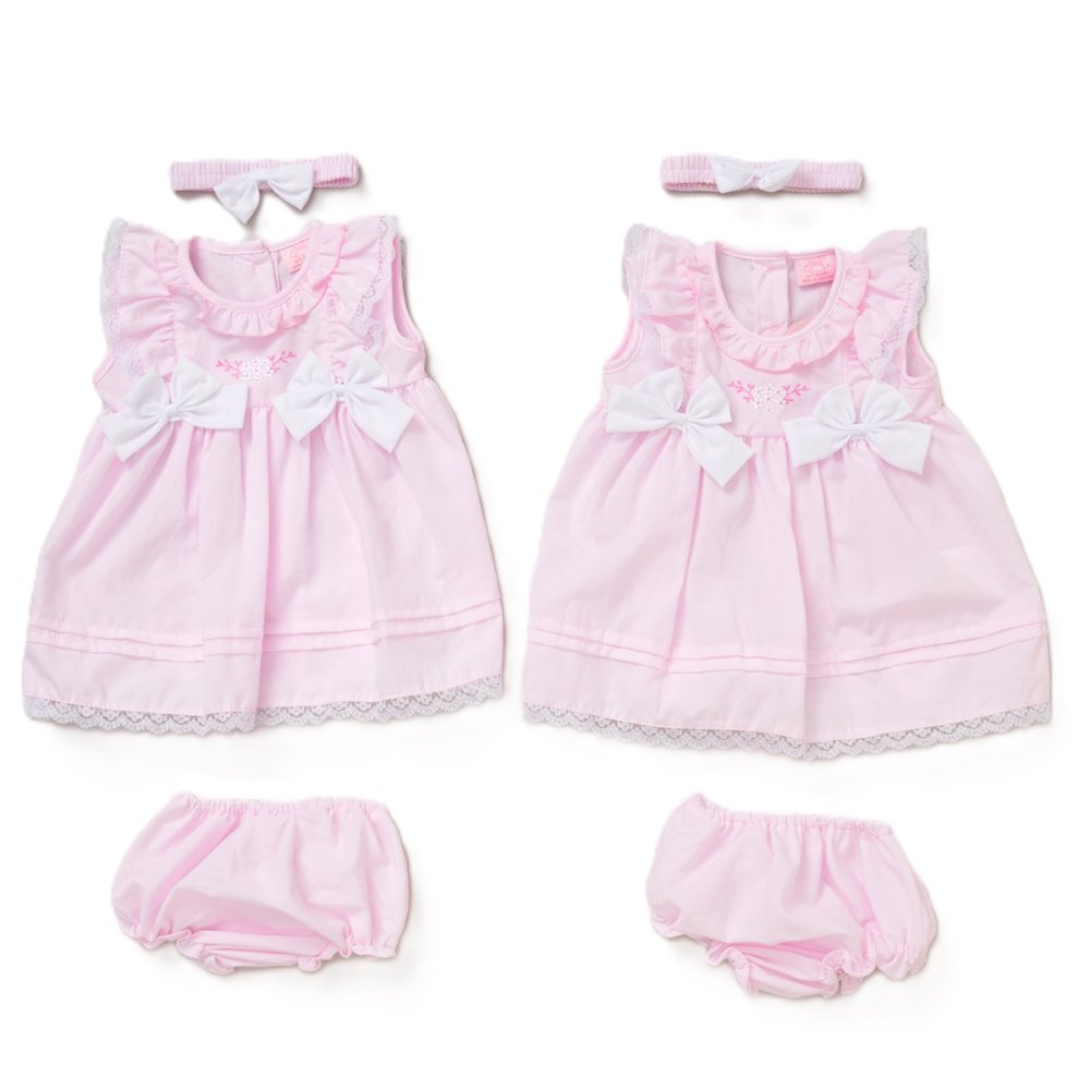 3pc Baby Girls Dress Set - Bow/Floral (9-24m) (PK6) F09237INF