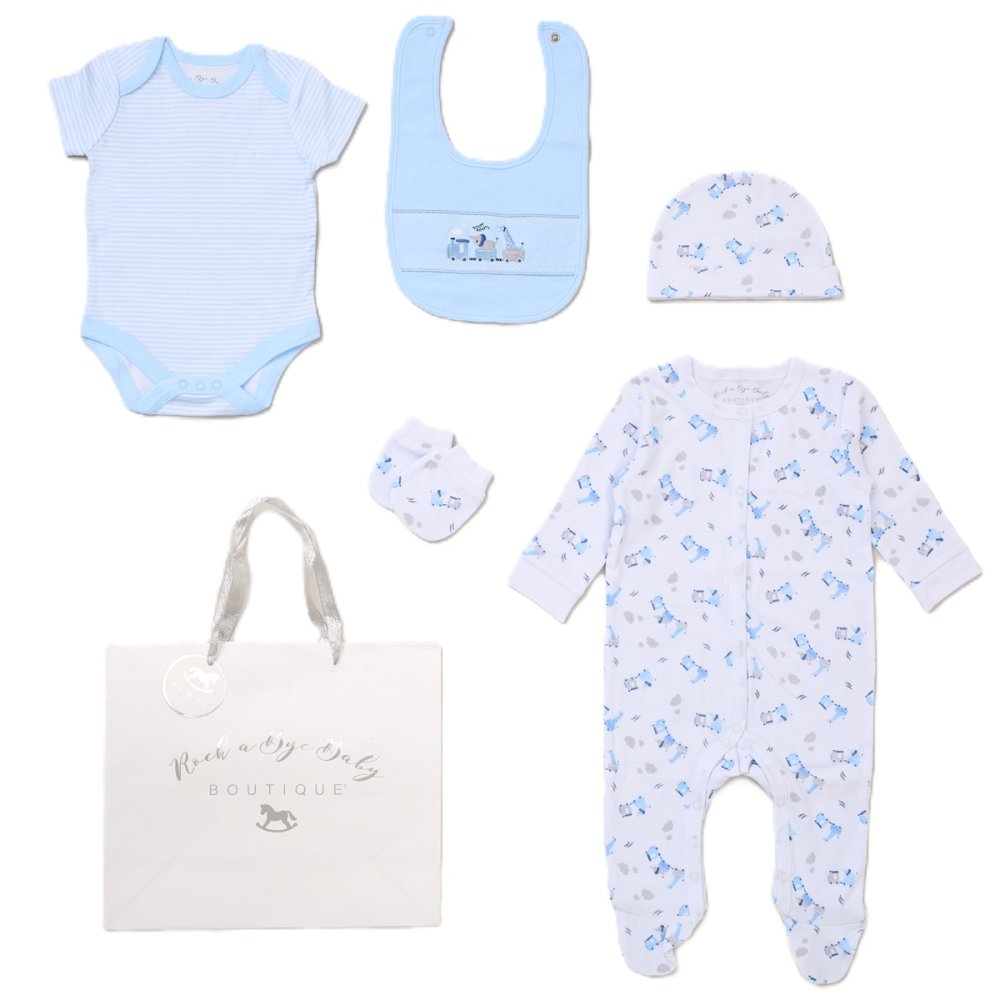 Baby 6pc Mesh Bag Gift Set - Animal Train (NB-6m) (PK4) F10647