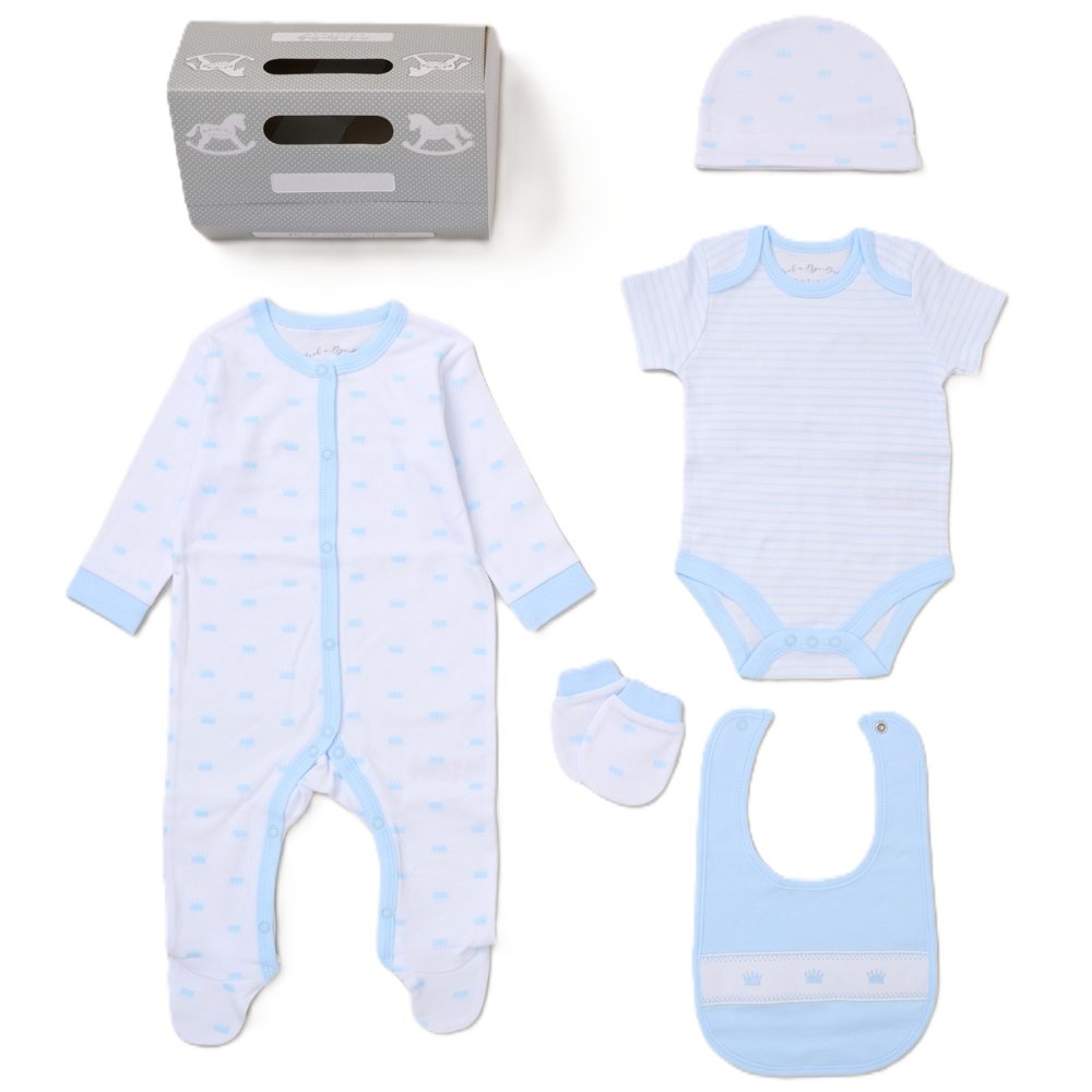 Baby 6pc Mesh Bag Gift Set - Crown/Prince (NB-6m) (PK4) F10713