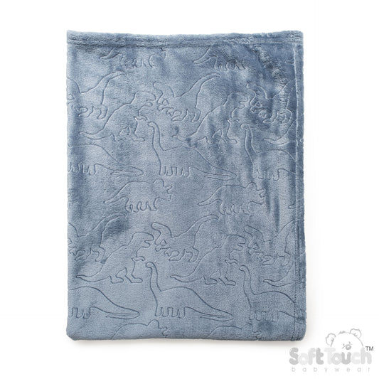 DUSTY BLUE DINOSAURS EMBOSSED WRAP - (PK6) FBP300-BP-DB