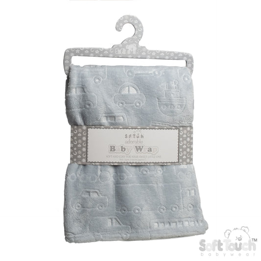 BLUE CARS EMBOSSED WRAP - (PK6) FBP301-B