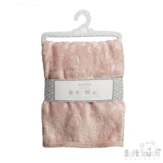 DUSTY PINK FLOWERS EMBOSSED WRAP - (PK6) FBP301-DP