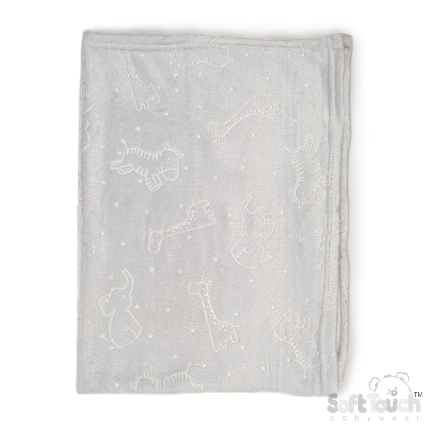 Embossed Wrap - Animals/Grey (75x100cm) (PK6) FBP305-G