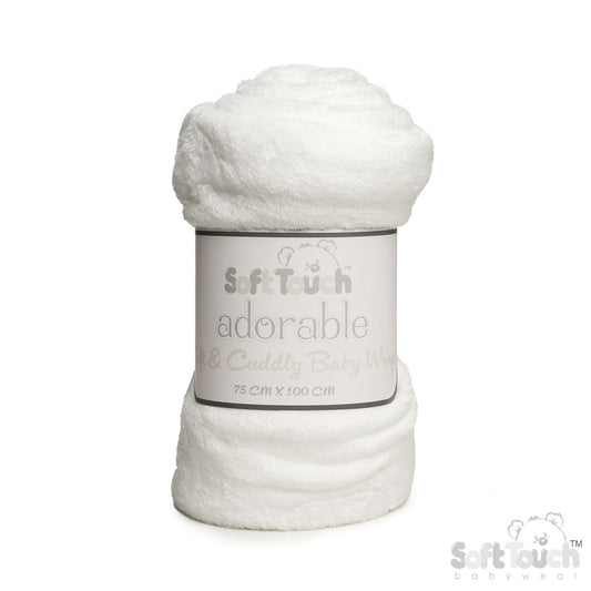 Embossed Wrap - Animals/White (75x100cm) (PK6) FBP305-W