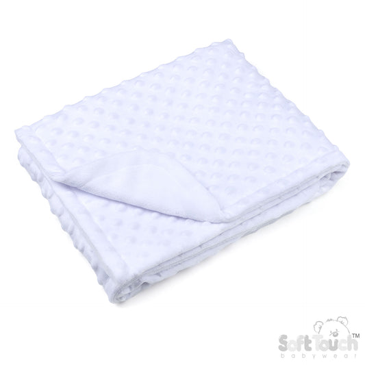 Bubble Fleece Back Wrap - White (PK4) FBP80-BP-W