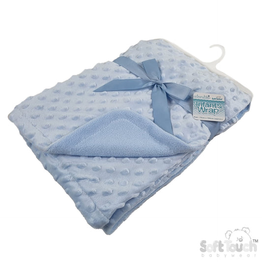 Bubble Fleece Back Wrap - Blue (PK1) FBP80-B
