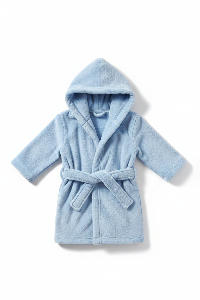 Embossed Hooded Robe - Blue/Vehicle (0-6m) (PK4) FBR305B