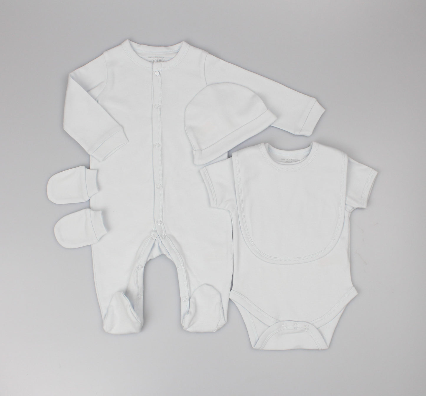 Plain Mesh Bag Gift Sets - Light Sky Blue (PK6) (0-9m) H13733