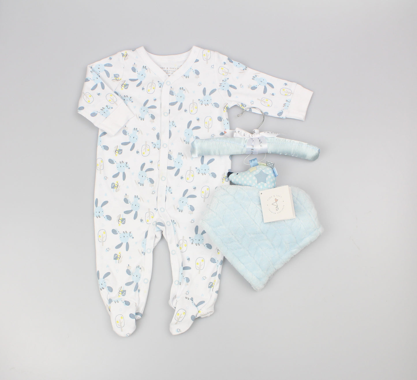 Baby All in One & Comforter set - Sky (0-6m) (PK6) M15852