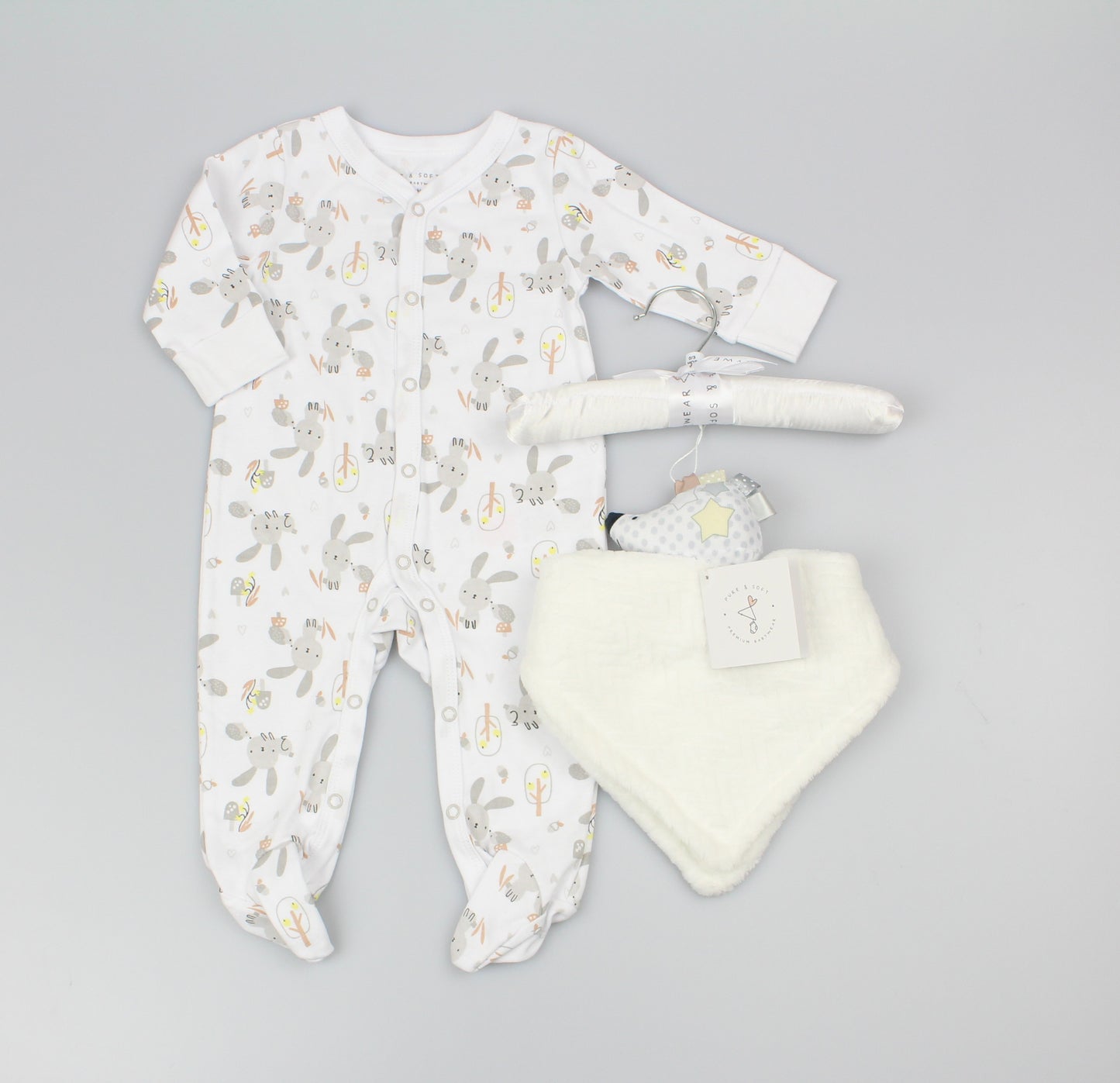 Baby All in One & Comforter set - Grey (0-6m) (PK6) M15853