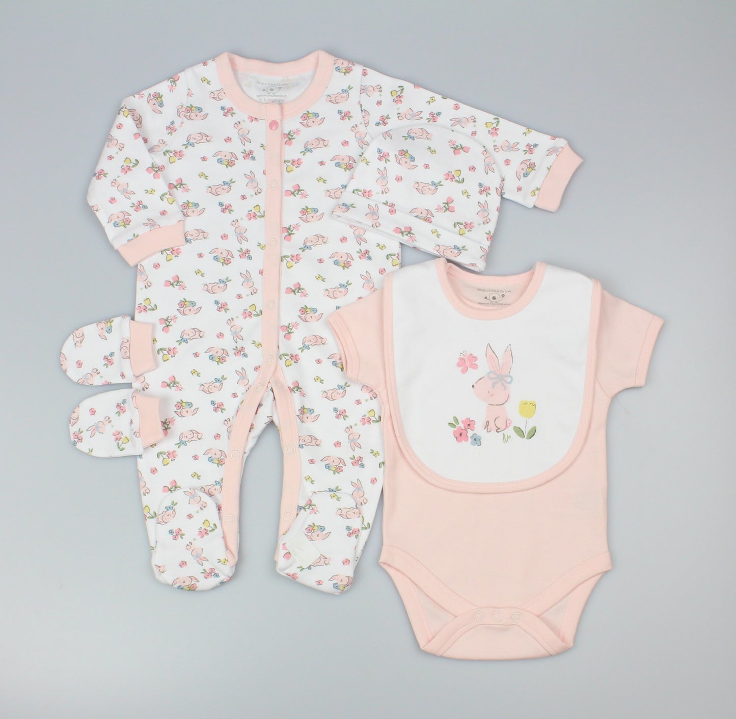 5pc Gift Set - Pink Bunny (0-9m) (PK6) M15902