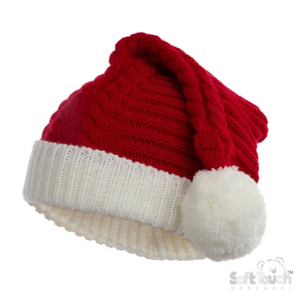 Cable Knit Santa Hat (NB-12m) (PK6) H694-X
