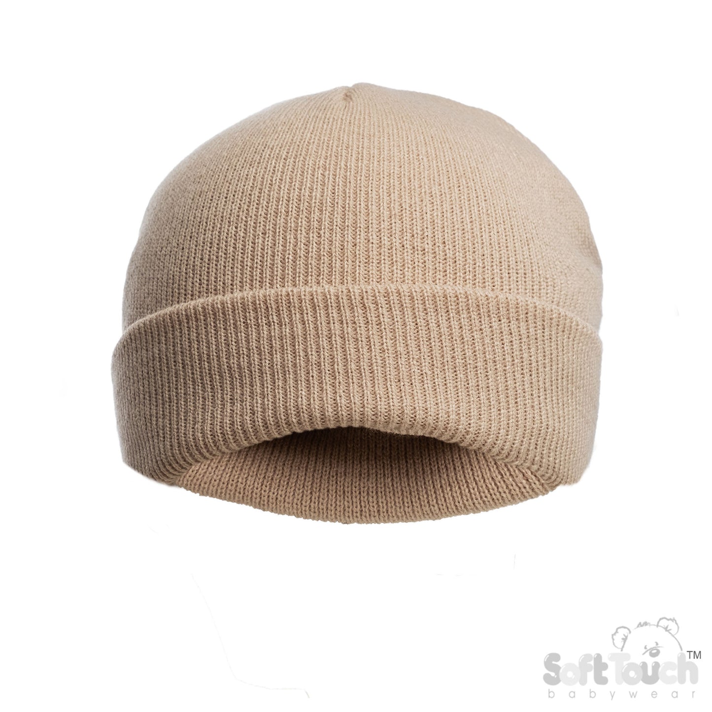 BISCUIT INFANTS ACRYLIC BRUSHED HAT - (NB-12 Months) (PK6) H702-BI
