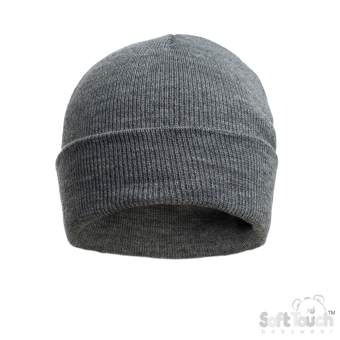 GREY INFANTS INFANTS ACRYLIC BRUSHED HAT - (NB-12 Months) (PK6) H702-G