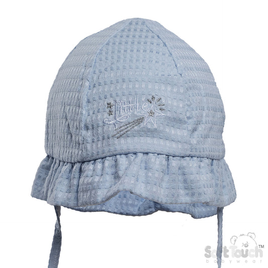 BLUE HAT W/LITTLE STAR EMB (0-24 M) (PK 6) H88-B
