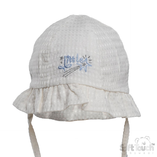 WHITE HAT W/LITTLE STAR EMB (0-24 M) (PK 6) H88-W