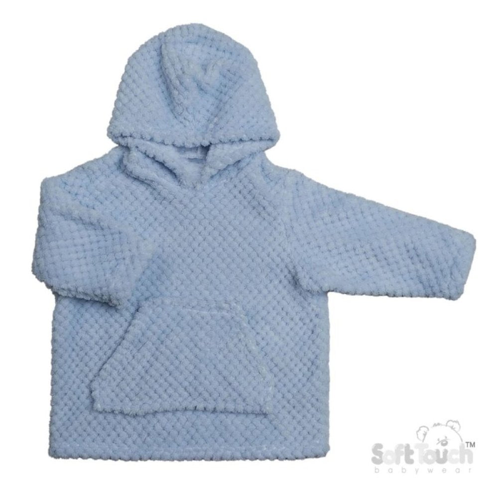Childrens Waffle Hoodie - Blue (3-6yrs)(PK6) HD210b
