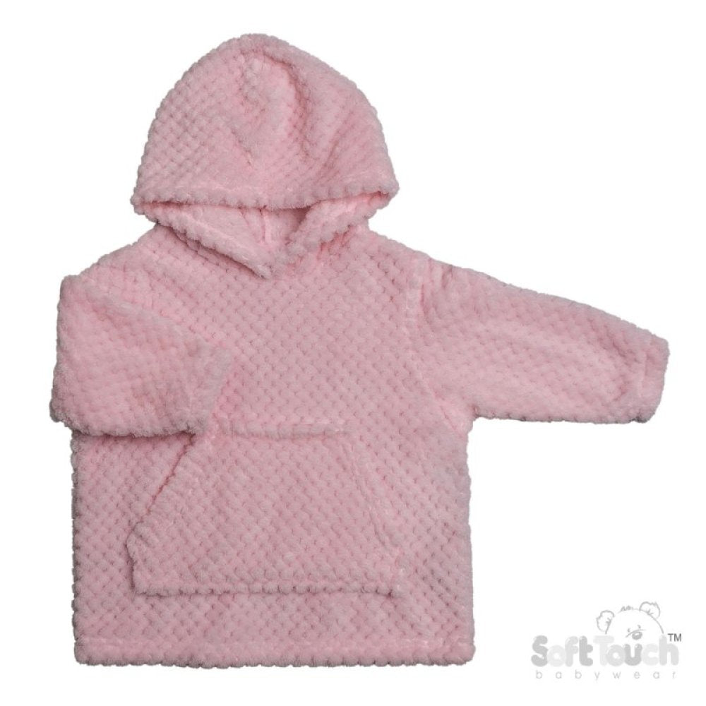 Childrens Waffle Hoodie - Pink (3-6yrs)(PK6) HD210p
