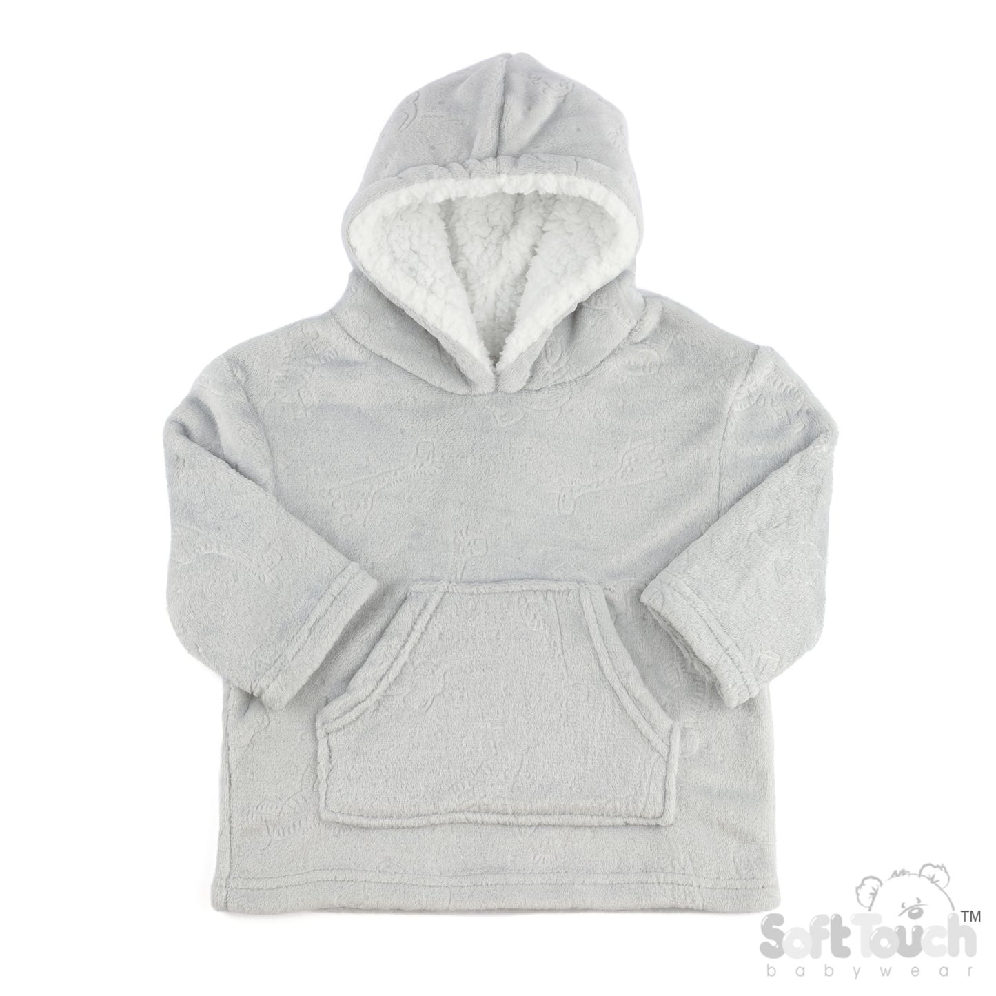 Embossed Hoodies - Grey/Animal (2-4yrs) (PK4) HD305G