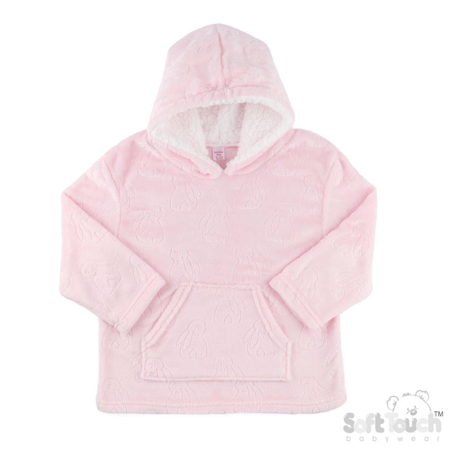 Embossed Hoodies - Pink/Bunny (2-4yrs) (PK4) HD305P