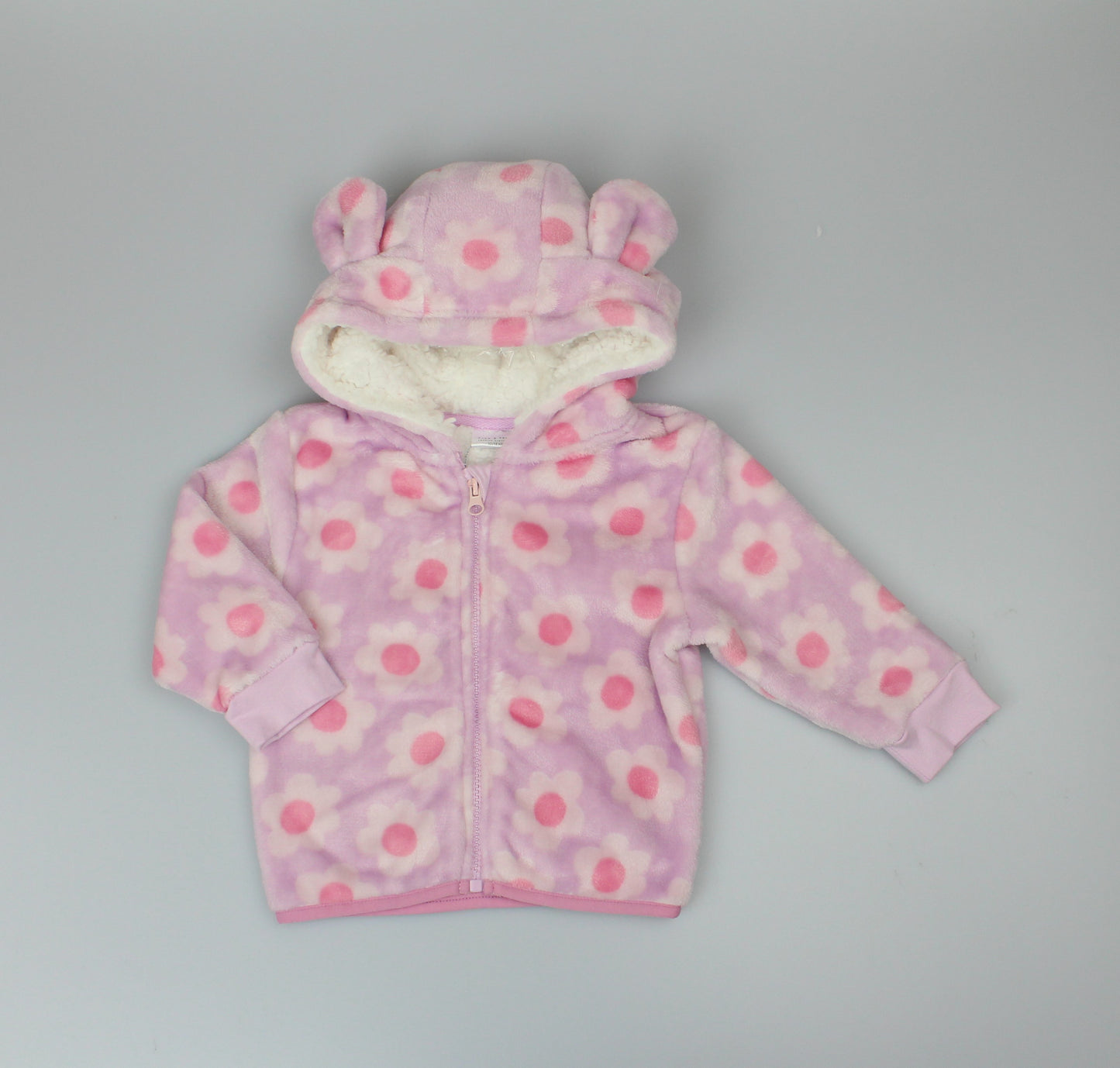 Baby Plush Fleece Hooded Jacket - Floral (6-24M) (PK6) H33566