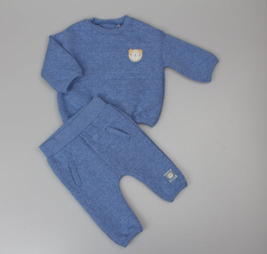 2pc Quilted Jogging Suit Set - Navy (0-9M) (PK6) H13529