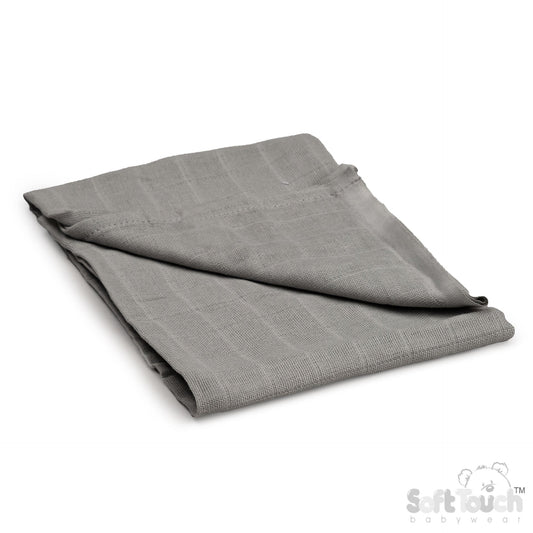 Grey Muslin Squares (PK6) MS01-G