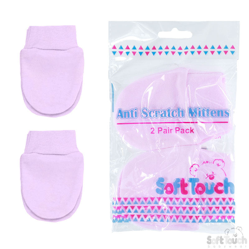 Infants Anti-Scratch Mittens pink (P110-P)