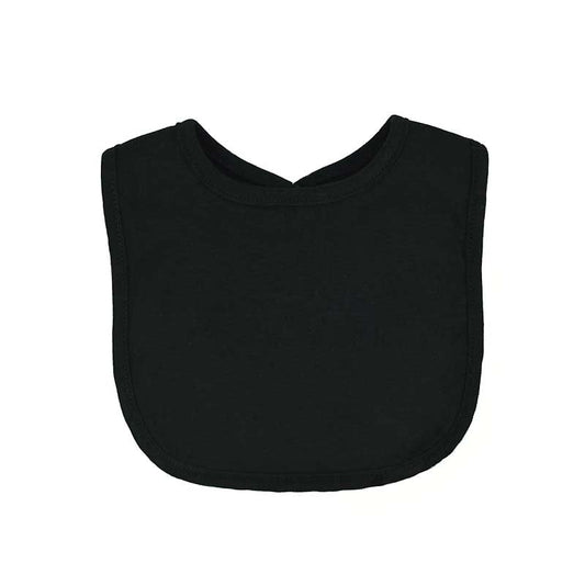 PLAIN BLACK VELCRO BIB (PK12) (33x22cm) P4626