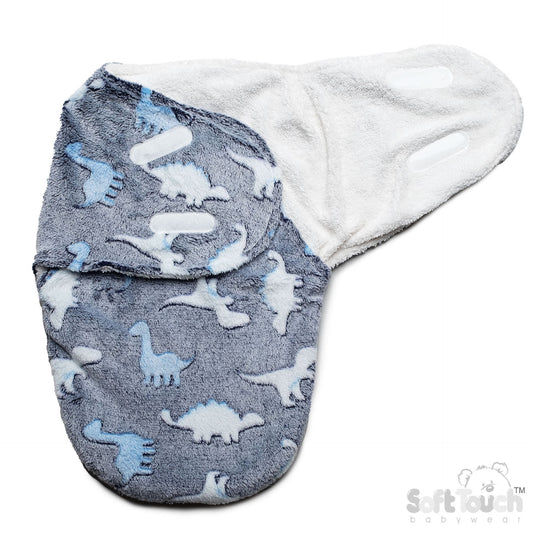 Swaddle Bag - Blue/Dino(NB-3m) (PK6) SW112B