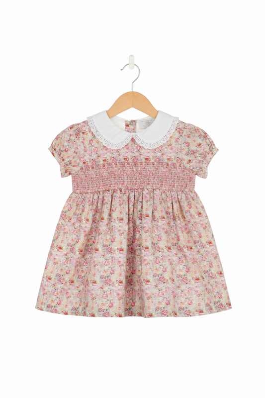 Baby Summer Dress - Smocked Roses (1-2yrs) (PK6) - K34220