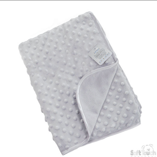 Bubble Fleece Back Wrap - Grey (PK4) FBP80-BP-G (Satin Trim)
