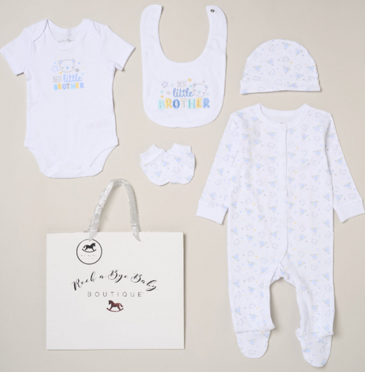 5pc Baby Mesh Bag Gift Set - Best Little Brother (PK4) (NB-6m) H13294NB