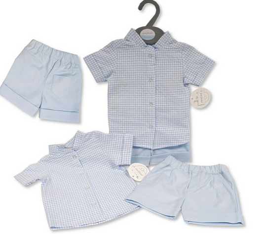 Baby Boys Shorts Set - Sky - (12-24m) (PK6) BIS-2120-6141a