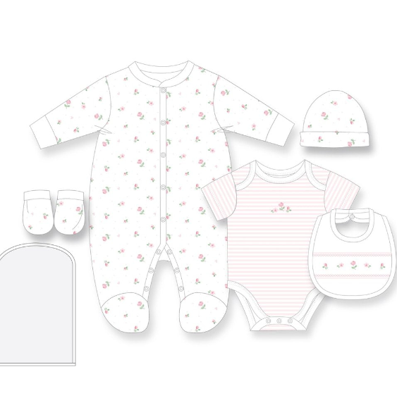 6pc Baby Mesh Bag Gift Set - Floral (PK4) (NB-6m) H12676NB