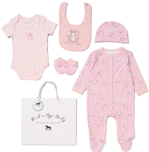 6pc Baby Mesh Bag Gift Set - Bunny (PK4) (NB-6m) H12677NB