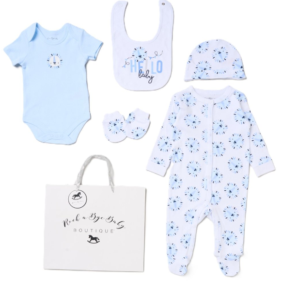 6pc Baby Mesh Bag Gift Set - Hello Baby (PK4) (NB-6m) H12812NB