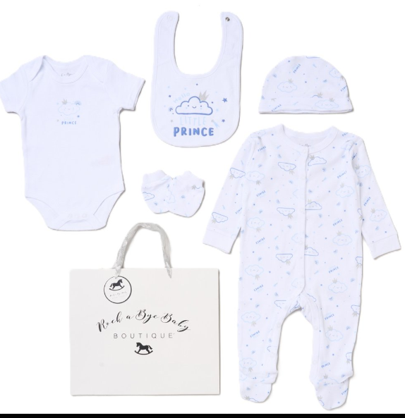 6pc Baby Mesh Bag Gift Set - Little Prince (PK4) (NB-6m) H12774NB