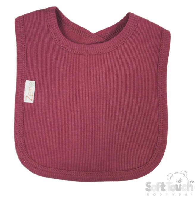 Deco Rose Ribbed Velcro Bib (33x22cm) (PK12) P4500-DR