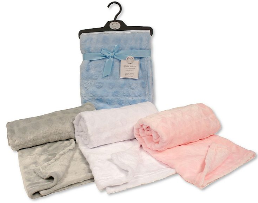 Embossed Baby Wrap - Hearts - Bw 112-1070