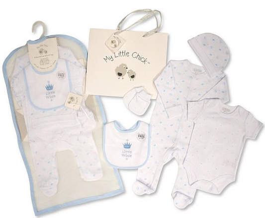 Baby 5 Pieces Gift Set with Paper Gift Bag - Hello Baby Gp-25-1349